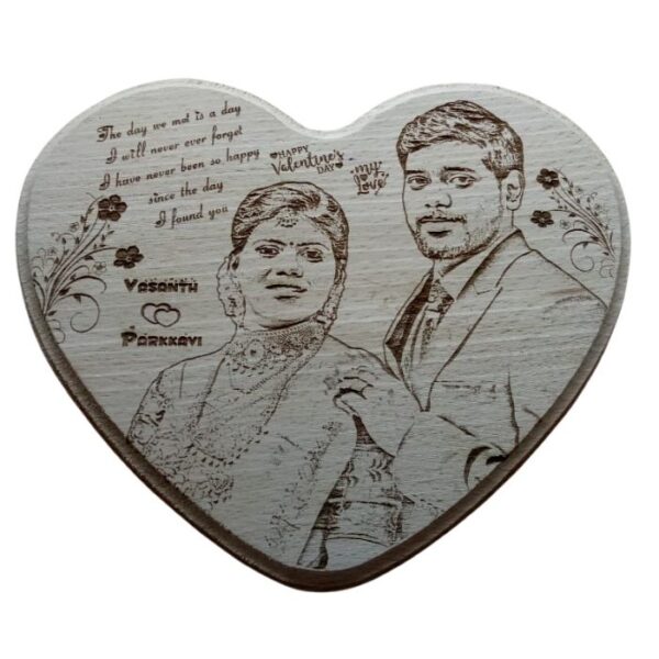 Personalized Heart Shape Wooden Poster